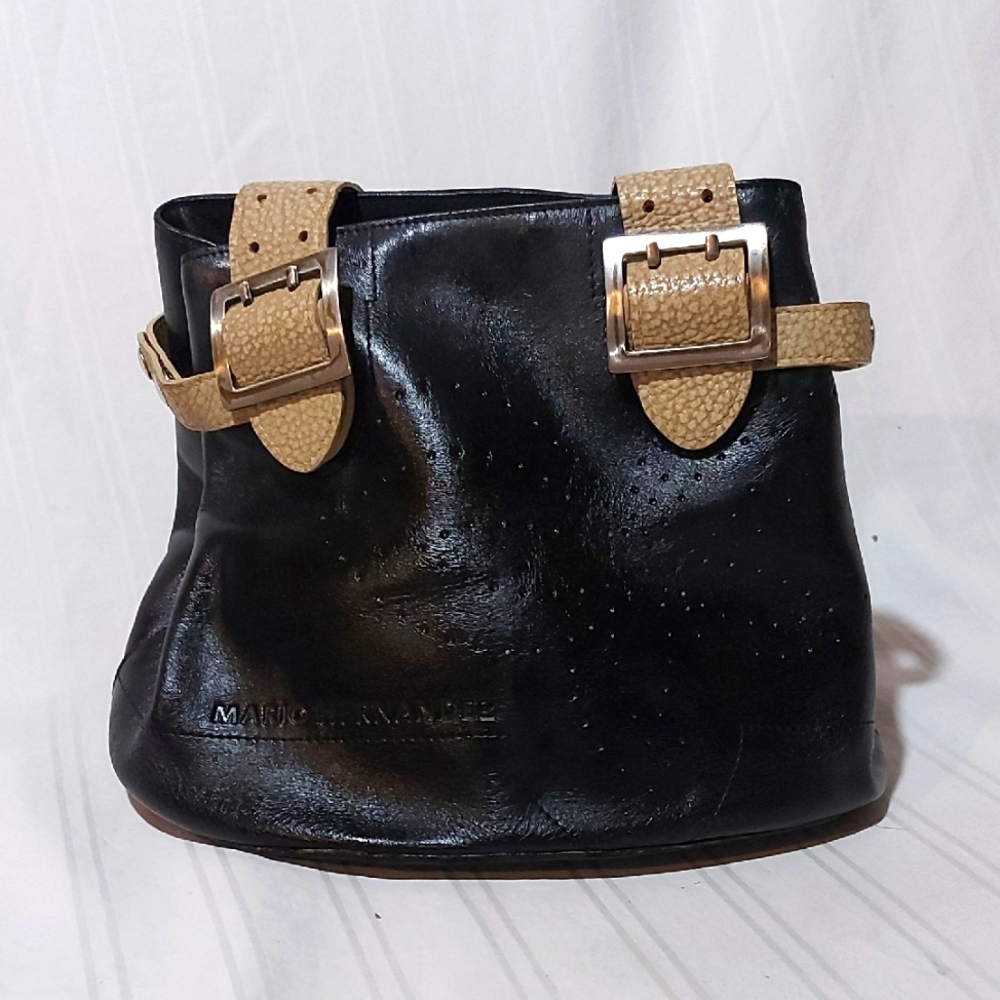 2. MARIO HERNANDEZ LEATHER BUCKET BAG!